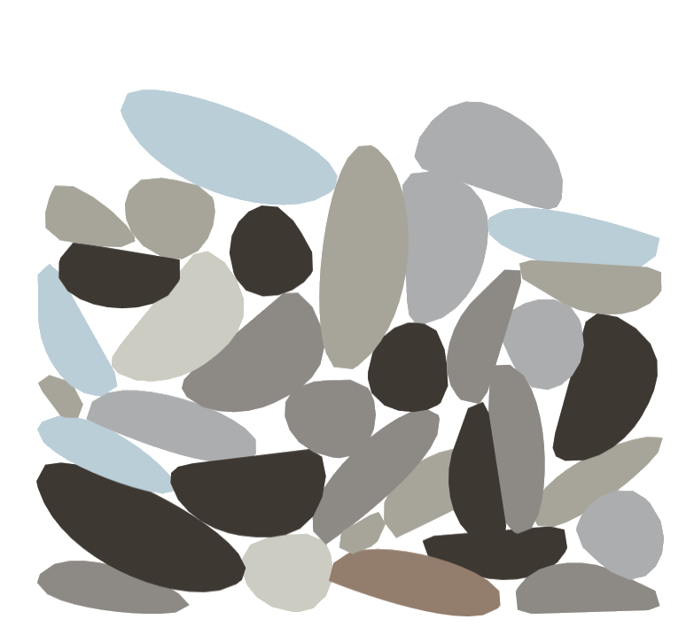 A stack of SVG stone shapes.
